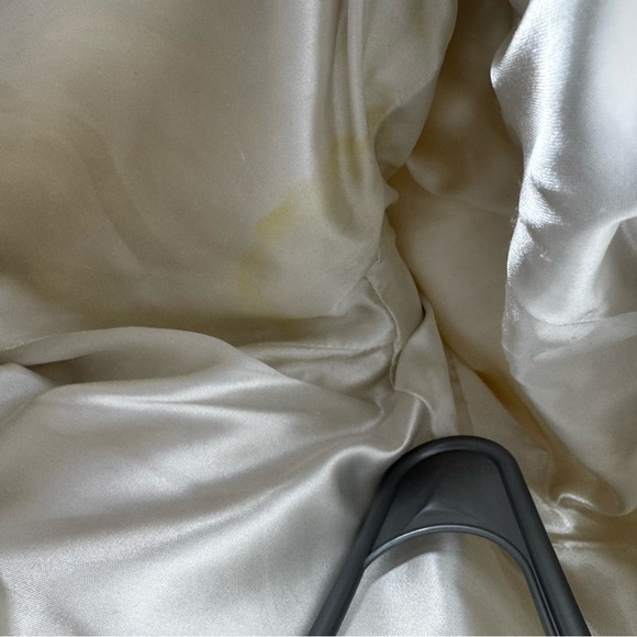 Bebe corset coat jacket snow bunny fur rabbit White Quilted Jacket Fur Trim hood - Picture 14 of 16